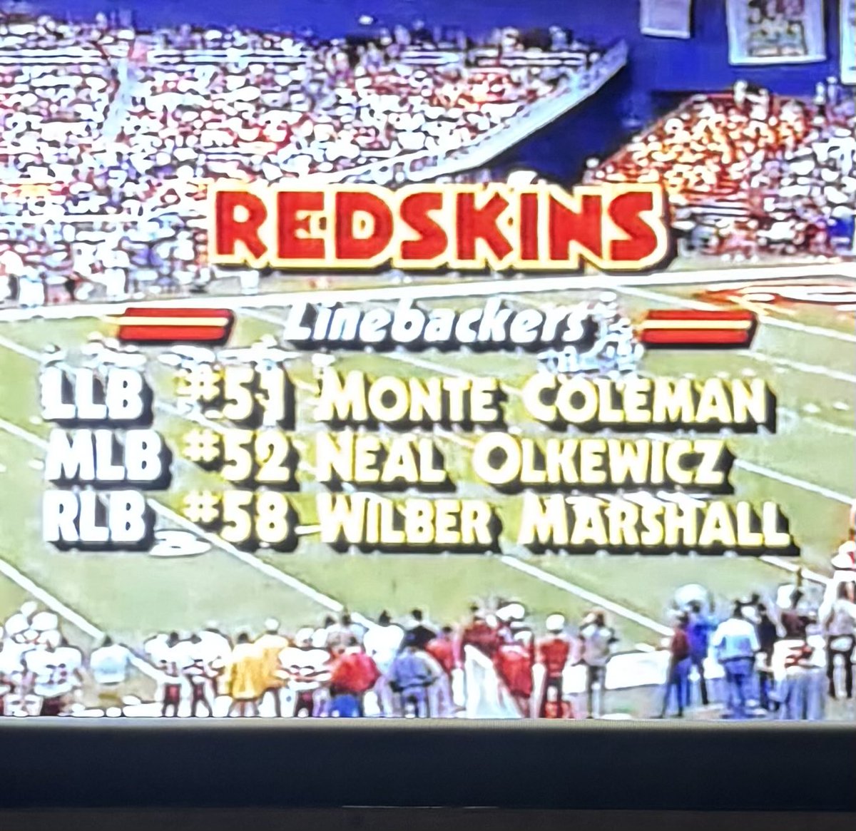 SkinsFanInAZ's tweet image. This weekend edition of #Redskins retro we have a 1988 matchup between Bernie Kosar and the Browns and Mark Rypien getting some action in relief of a benched Doug Williams.  Peep that @NBCSports graphics! #HTTR