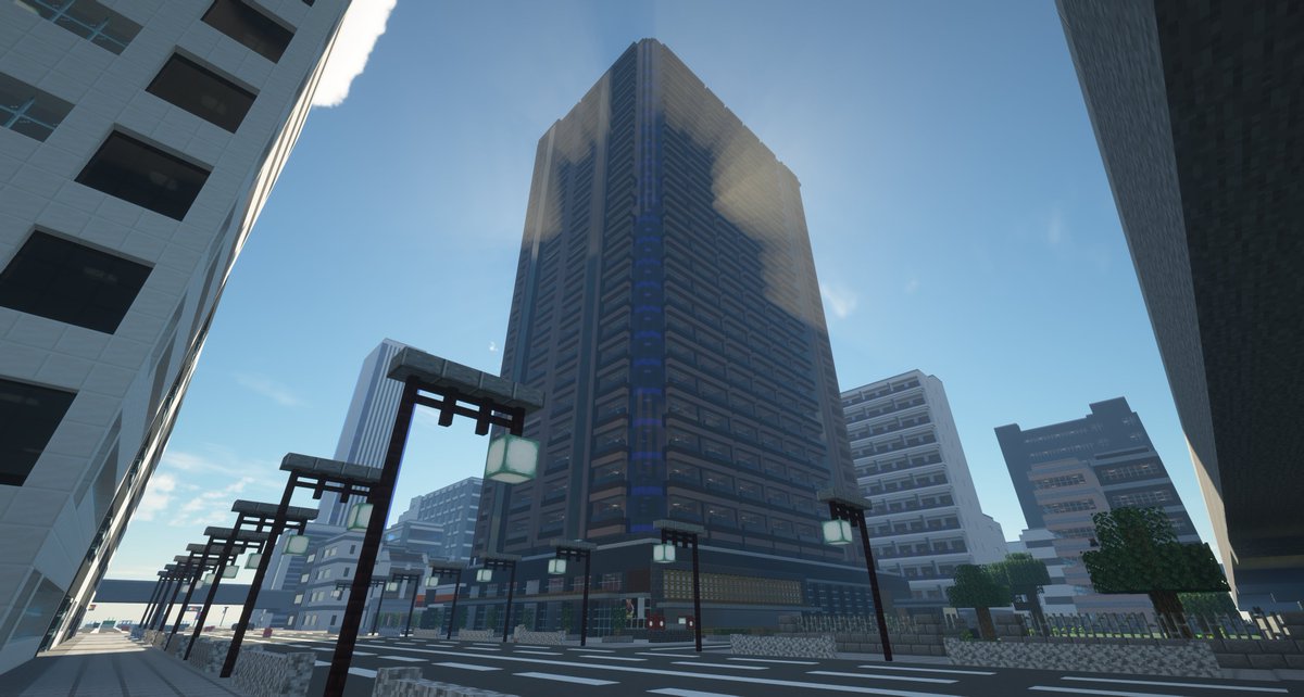 GoziraYonekura's tweet image. 再び新築のタワーマンションを建設しました。
地上：24階
高さ：約 :128m
#Minecraft #Minecraft建築コミュ #米倉市 
#マイクラ #マイクラ建築