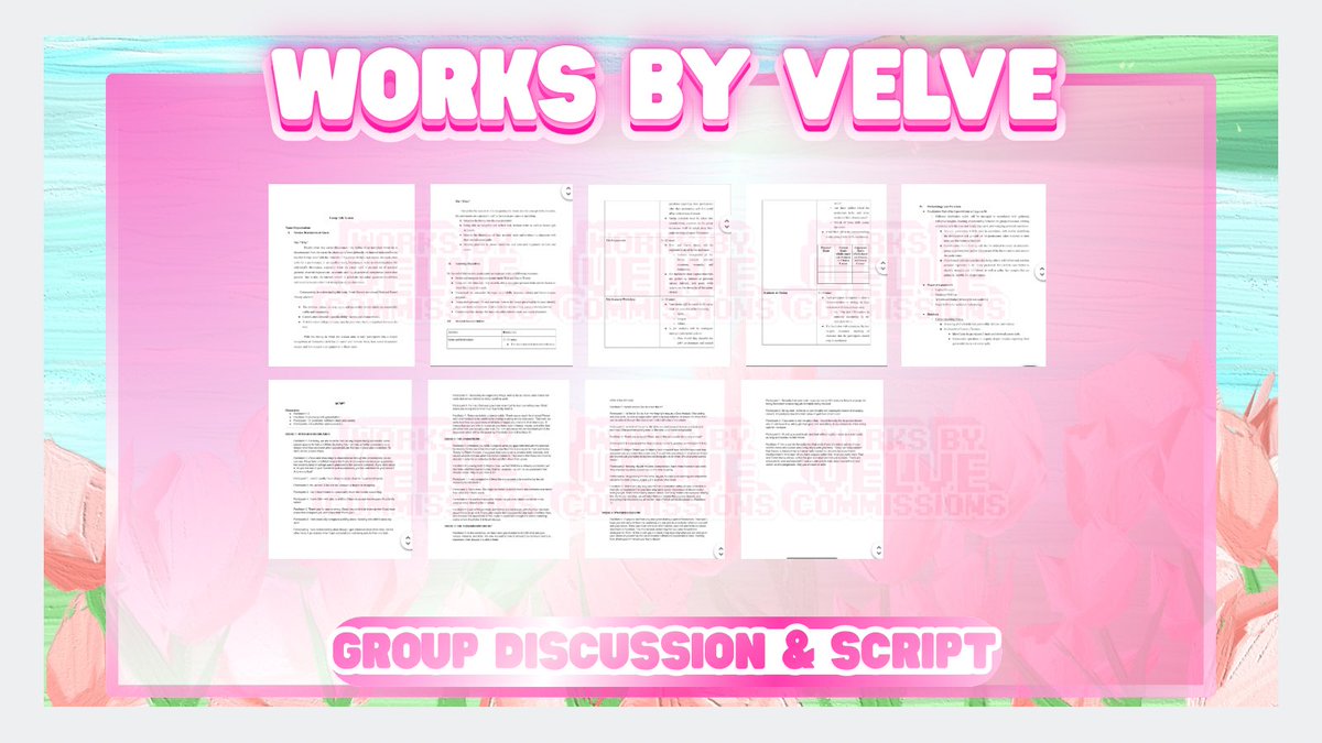 worksbyvelve's tweet photo. ⤷  #worksbyvelve. 🌟 — ₱1, xxx. 

Delivered this GROUP DISCUSSION task and a SCRIPT for its program to a new client! This one is related to psychology—Trait and Factor Theory—where we integrated its concept into the program flow and wrote a script for the facilitators! https://t.co/jeM9pwFMKA