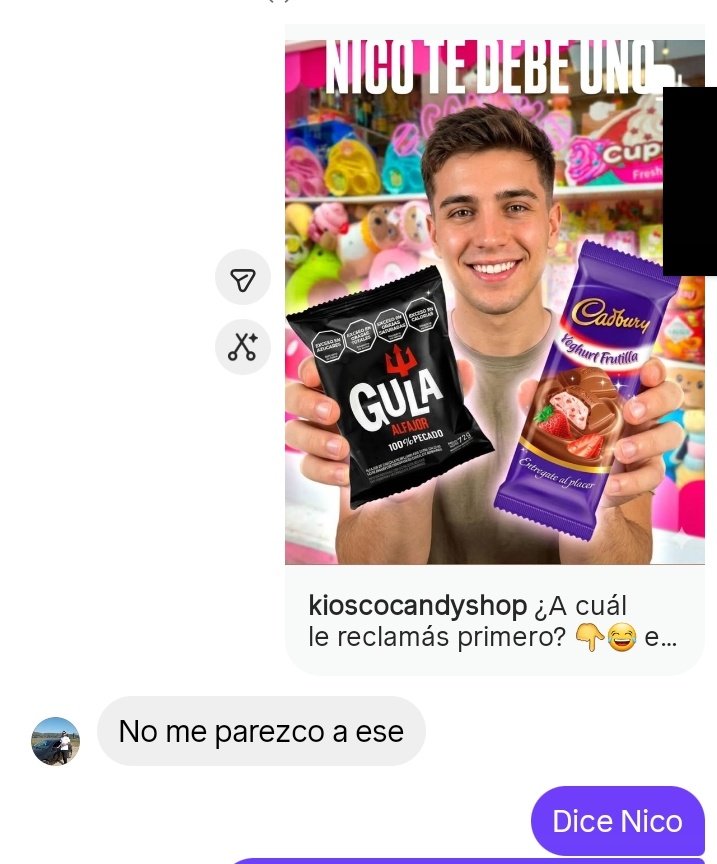 DebiFalcigno's tweet photo. Hoy le mande esto por ig a mi novio...
Adivinen quien esta por comerse un Cadbury de frutilla? 🥹🥹 https://t.co/HgjMUbJIQA