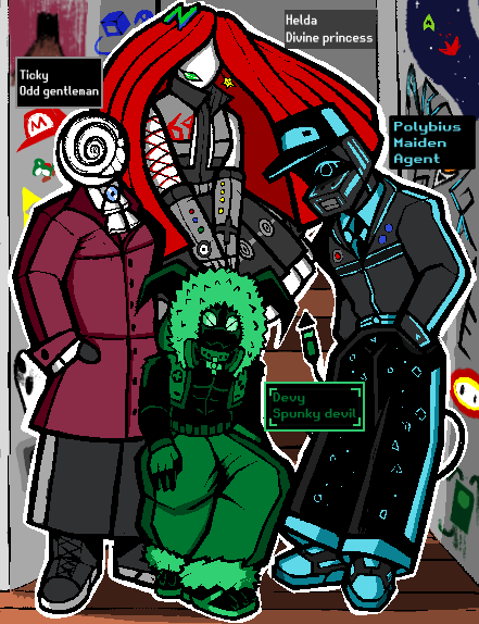 this blew up, glad I had cursed yall with her existence like it was meant to be :3

tho now i think about it. making that fanart with all my fav spooky fellas already dammed me and those that saw it soooo...