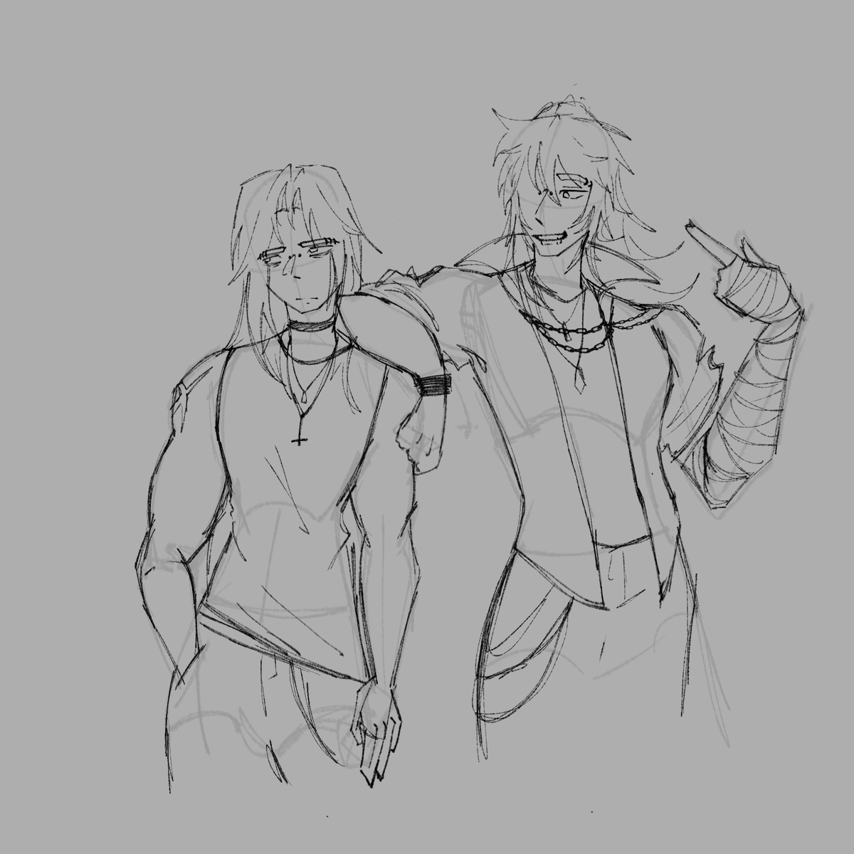 denilugrape's tweet image. Quick sketch
Manly mens
#Oc #drawings #originalcharacter