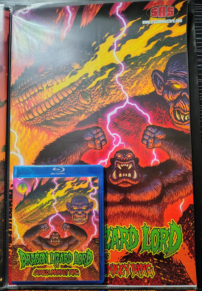 RyanClark1985's tweet image. Got two of @SRSCinema's newest releases, Uktena Returns and Dragon Lizard Lord vs. Gorilla Monkey King, with posters. #SRSCinema #BluRay #PhysicalMedia