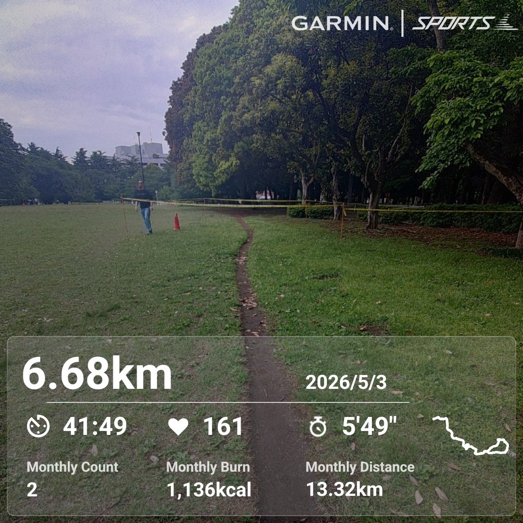 iguinfo's tweet image. [OK] unpaved run 7km completed 🦿
[MONTHLY] total 13km

#run #morningrun #trailrun #unpavedrun #garmin
