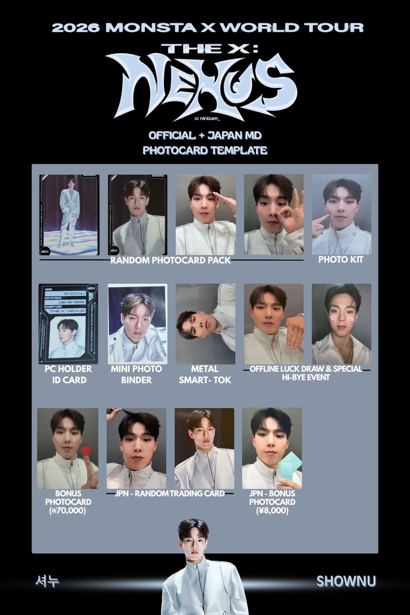 2026 MONSTA X WORLD TOUR [THE X : NEXUS] OFFICIAL + JAPAN MD