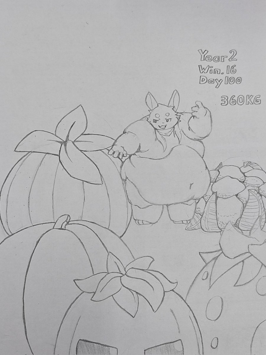 cwqscwqs's tweet photo. 第二年冬16：集齐所有巨大作物
很大的作物，很胖的兔子，很肥的肚子，很软的赘肉
#fatfur #weightgain https://t.co/9I4RrktqZZ