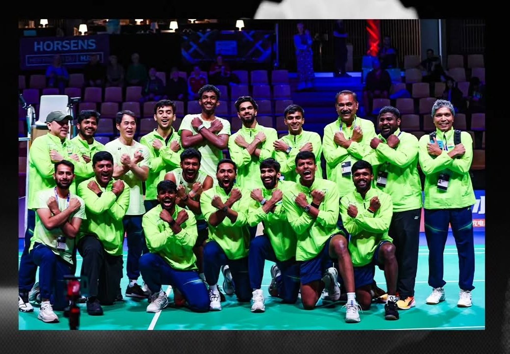 NishantMeher2's tweet photo. So it's a bronze 🥉 for India 🇮🇳 
It was a tricky match up against France, it's ok we are proud of our team ❤️
Congratulations 🇫🇷 for reaching 1st ever final at Thomas Cup 🎉
Would love to see France winning the tournament as we know how it feels when a dark horse emerges (2022) https://t.co/CA7CVP8z0y