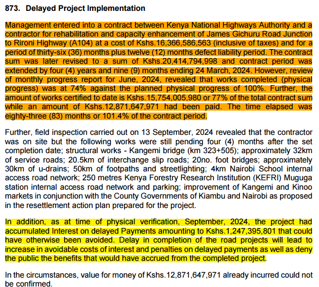 <a href="/KeNHAKenya/">Kenya National Highways Authority (KeNHA)</a> is rotten to the core. 

It appears that every single invoice sent to it:

SITS ON THE TABLE UNPAID, until hundreds of millions, and sometimes billions, in AVOIDABLE INTEREST, accrues. 

Defies credulity. 

Look at a sample of invoices. 

KSH 1.2 billion in avoidable