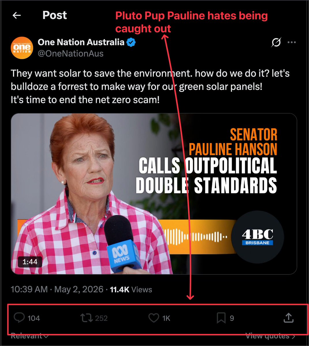 TheNoisyTrunk's tweet photo. One Nation HATES scrutiny, so they blocked us.

What were they thinking? Don't they know how X works?

Hello @OneNationAus  HAHA
https://t.co/9RQBntPkbt

Noisy embarrasses PLUTO PUP and One Seat Nation here: https://t.co/jlLt4W4k7w https://t.co/fxI2d8Iqar