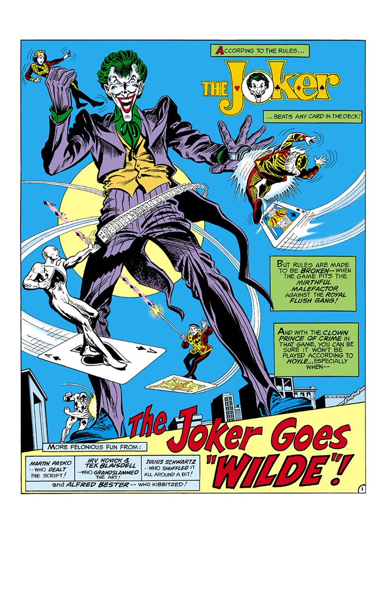 ChespasB's tweet photo. la mejor versión del joker sigue siendo la de la edad de Bronce, era el punto perfecto del personaje, pero en palabras del mismo Moore este considera que arruino al personaje en TKJ, al inspirar una versión oscura y violenta carente de encanto que solo ofrece shock barato https://t.co/EgMtP0A0kA