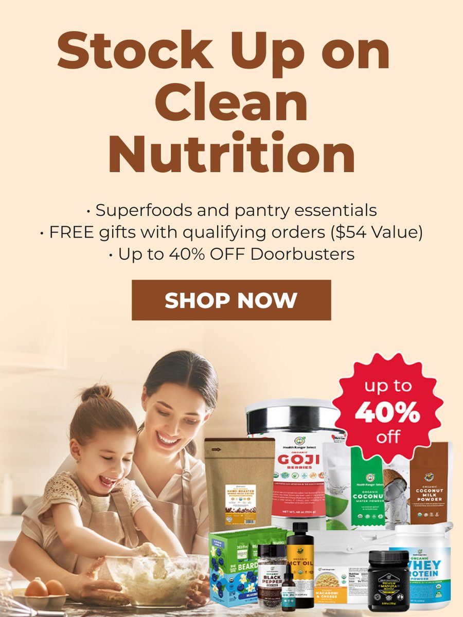 OfficialHRStore's tweet image. Stock up on clean superfoods Mom can feel good about - Because her health deserves the very best, every day.

discover.healthrangerstore.com/mothers-day-ev…

⏰ The Mother’s Day Sale ends May 4 at 11 AM CST—don’t miss it!

#MothersDay #CleanLiving #HighQuality #LimitedTimeOffer #Wellness