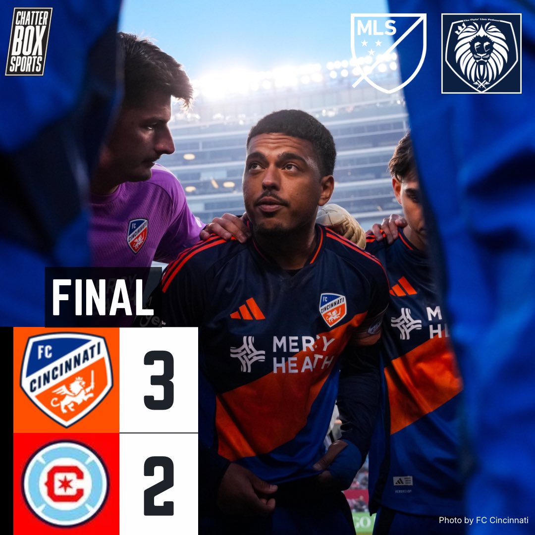 FC Cincinnati with an absolutely ABSURD win down a man away at Chicago and get their first away 3 points of the season!! Evander with his first career hat trick! 

WHAT A WIN!

#fccincinnati #Allforcincy #fccincy