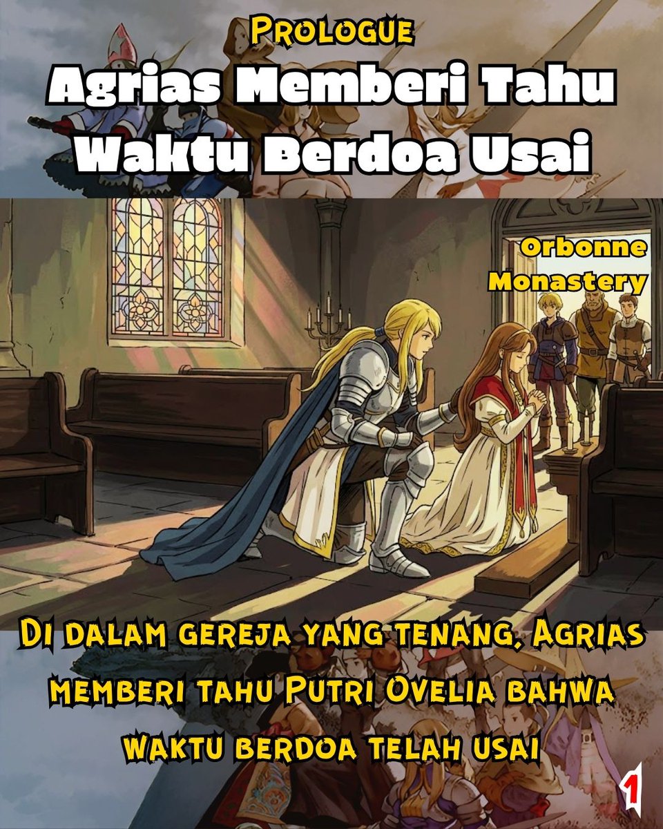 Rahmad_Andianto's tweet image. Di gereja, serangan Goltana jadi pengalihan. Ovelia diculik. Ramza terkejut melihat Delita, teman lamanya yang dikira mati, kini di pihak musuh. Musuh atau punya rencana yang belum diketahui tujuannya sebenarnya

#finalfantasytactics #fft #playstation