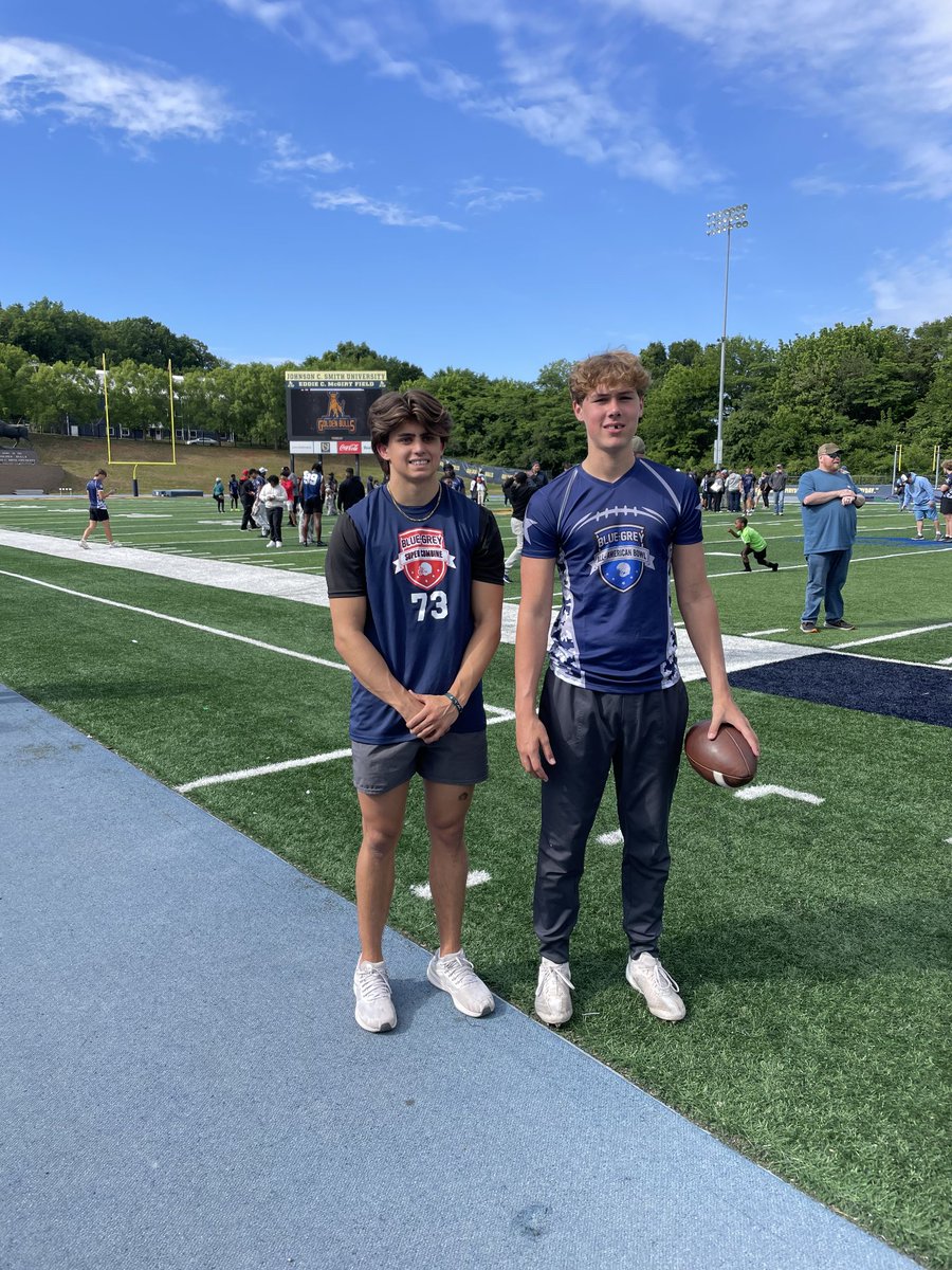 FleisherHayden's tweet photo. Had a fun day competing at the  @BlueGreyFB  combine, during the 7v7s I went 7-9 with 4 passing TDs.@THockenberry22 https://t.co/heXKtSEh3A