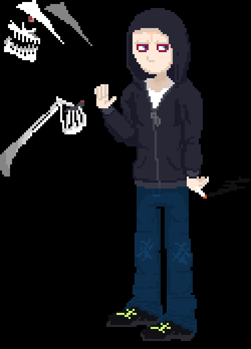 BoNEsoundtrack's tweet image. .Srry, don't smoke. 
#pixelart #cute #demon #jesus #blasphemy