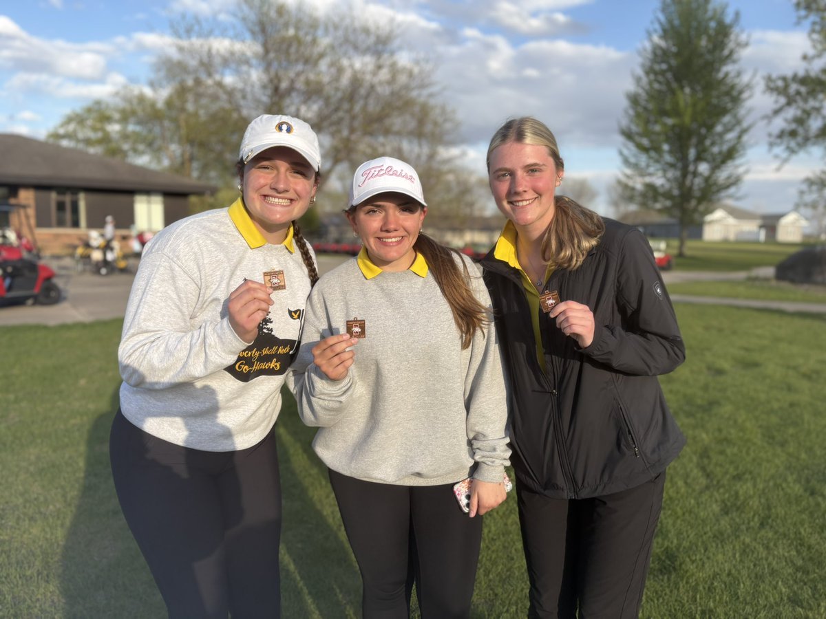 EAVONWOODIN's tweet photo. WSR Girls Golf:
Team:  394 2nd place out of 8 teams @ Independence.
Hannah 3rd 95
Brittney tied 4th  96
Dayna 9th 97
Ellen  106 https://t.co/U86oi1srUN