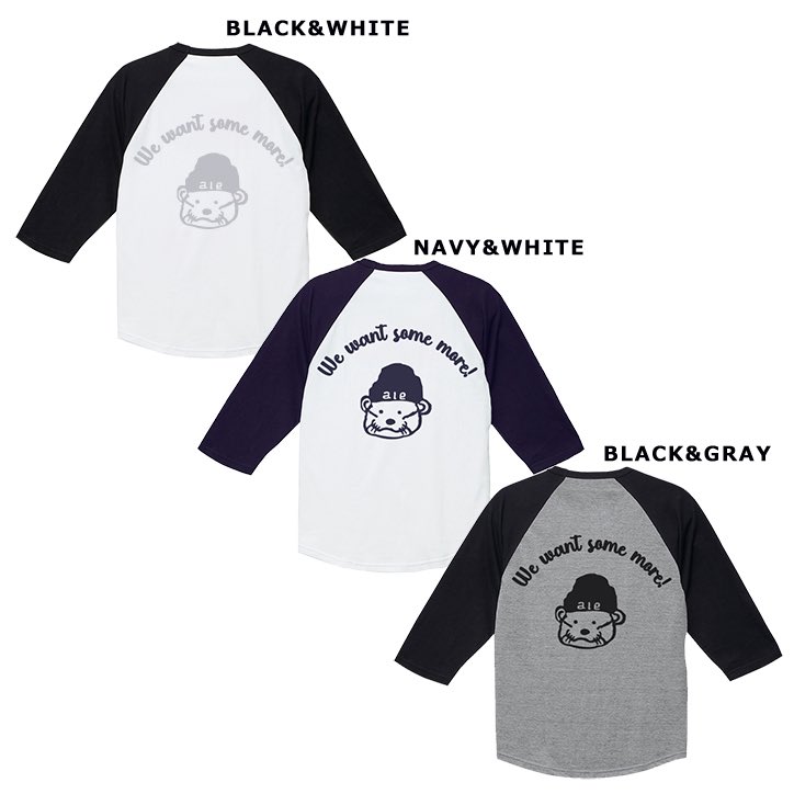 ale_crew's tweet image. かわうそくんのラグラン3/4スリーブTシャツ入荷しました♪

#ale #オリジナルウエア