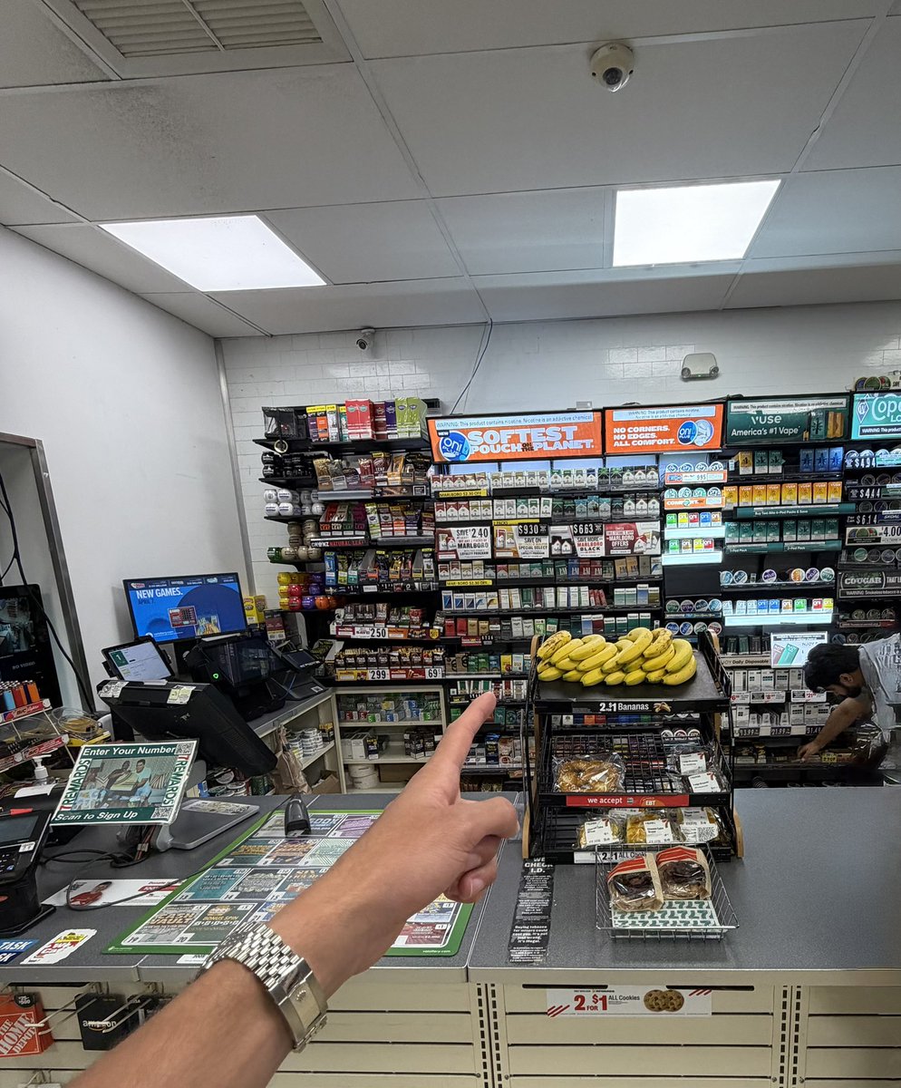 chipperbud's tweet photo. Trying to point the 7/11 worker towards which nicotine I want #PatrickBateman #KentuckyDerby https://t.co/NVfRcBcLei