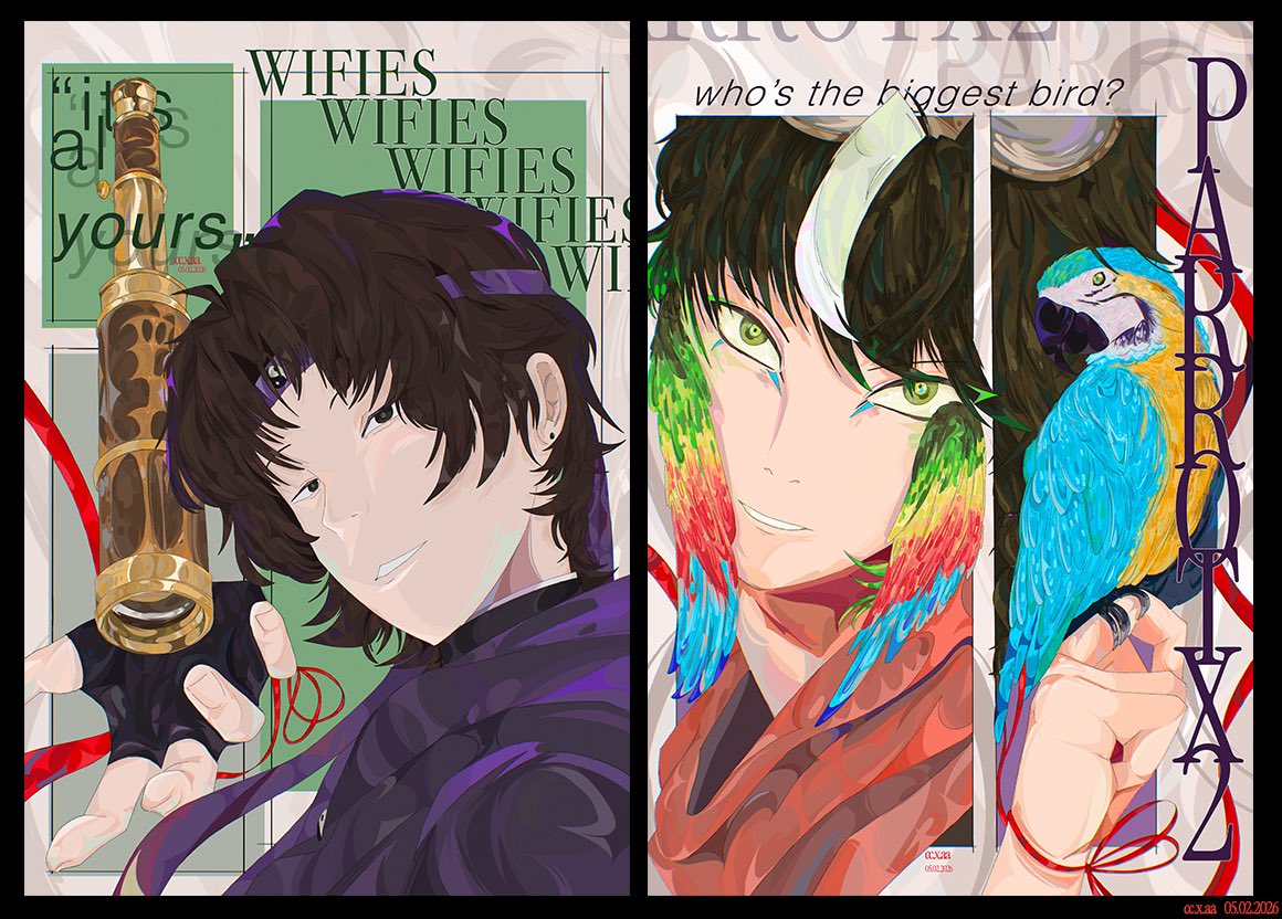 cc_x_aa's tweet photo. 🦜• ☯️ 

#wifiesfanart #parrotx2fanart #unstablesmp #unstableuniverse https://t.co/c9sYANUfyT