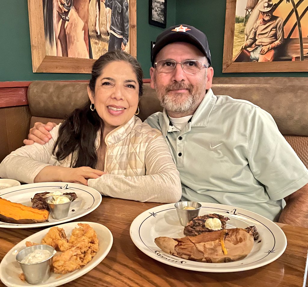 saislanders's tweet photo. Cat is out of the bag.

Out celebrating cause we are going to be first time grandparents courtesy of my daughter Criselda and son in law Andrew.

Super Excited for them, but not looking forward to be called grandpa. 

I prefer "sir".  Lol https://t.co/xsNZmNK64H