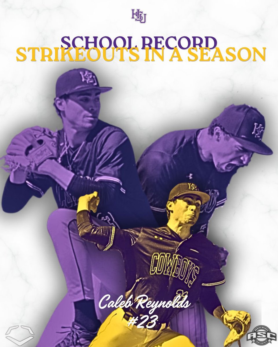 hsutxbaseball's tweet photo. Broken! 

Congratulations to Caleb Reynolds on breaking the school single season strikeout record! 

#Rentisdue #Cowboybaseball https://t.co/AppeLAYfbX