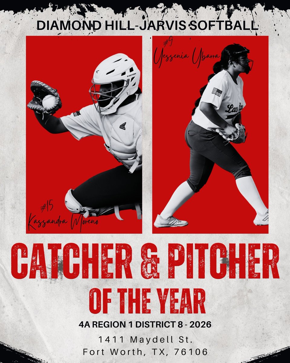 DHJSoftball's tweet photo. Congratulations to our DHJ Softball team for their District Superlative Award Winners! 

Yessenia was voted District Pitcher of the Year, Kass was voted District Catcher of the Year, and Coach Perez was voted District Coach of the Year!

#WeAreDiamondHill https://t.co/uB5Ei1Cz1V