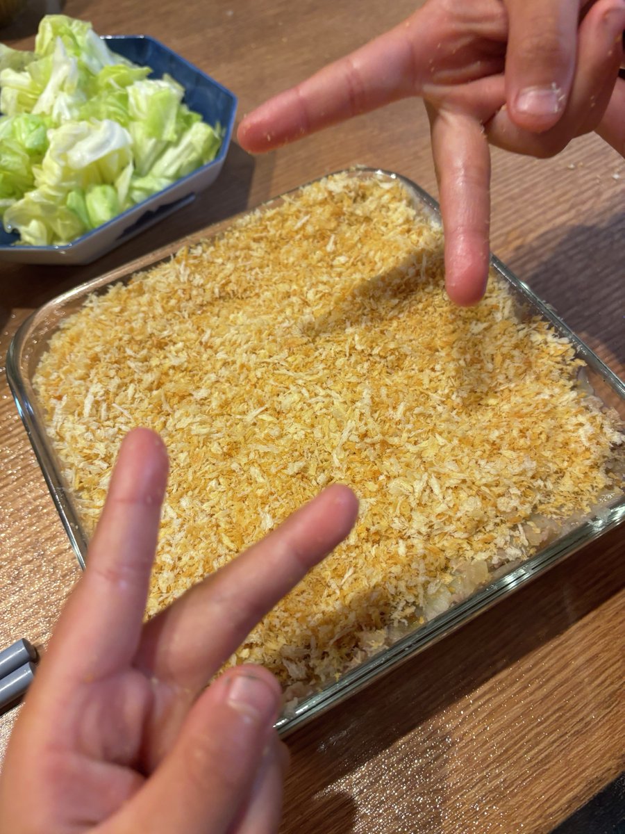 古川枝里子です。
コロッケを作るのは“時間があるとき”…と、いうみなさんに朗報です！
コロッケの中身を器に詰めちゃうスコップコロッケ♪
簡単、手軽、なんといっても美味しい！
おまけに食べるのも楽しい！
香ばしく炒ったパン粉が、良い仕事してます…
#スコップコロッケ
hicbc.com/tv/kewpie/reci…