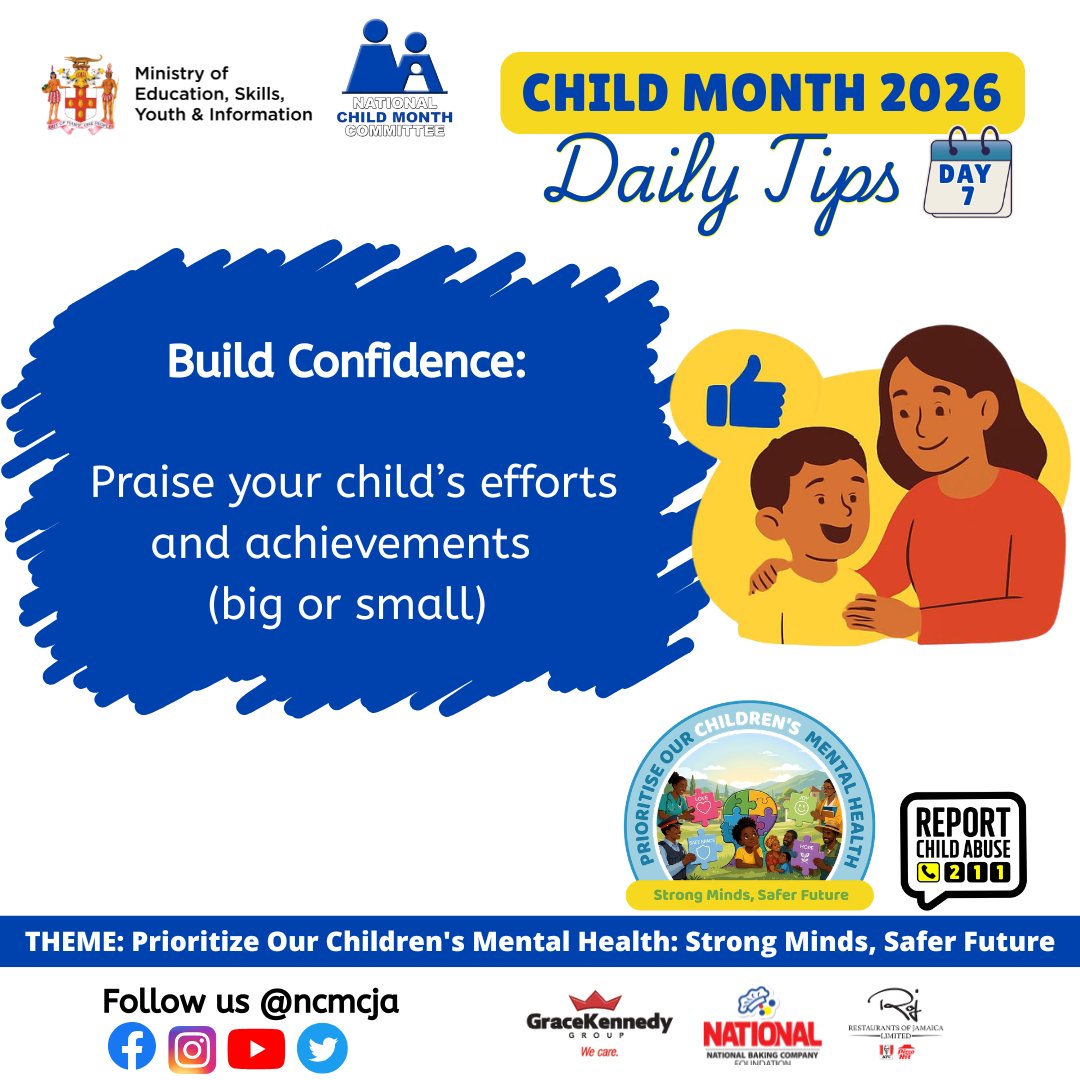 ncmcja's tweet image. Child Month Daily Tips: Days 5-7
#childmonth