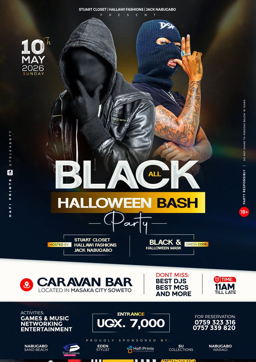 HAFi_Prints's tweet photo. All Black Halloween Bash Party 
Organized by: Stuart Closet
Project Handled and Delivered. https://t.co/ZViu16zcuM