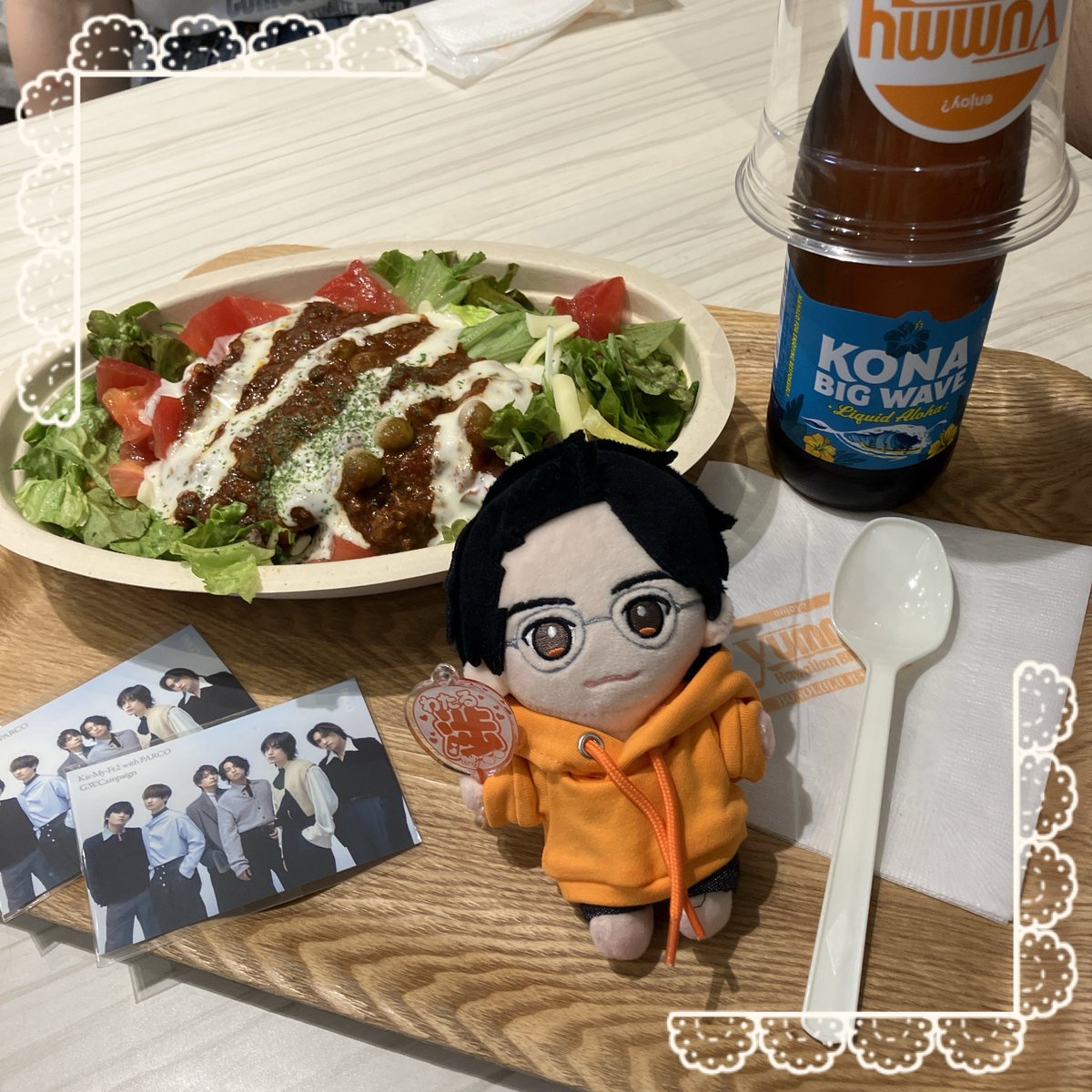 akiakaneten's tweet image. 名古屋パルコなう✌️

ステッカー配布終了のお店がいっぱい😓
こちらはまだあった｡:°ஐ..♡*
 #yummy
 #キスマイパルコ