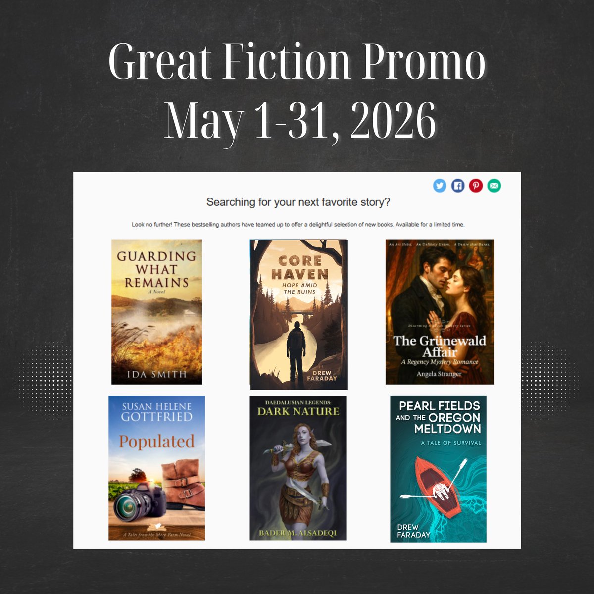 faraday_author's tweet image. Another great promo on Bookfunnel:

books.bookfunnel.com/great_fiction/…

#bookfunnel #bookstagram #booktwitter #goodreads