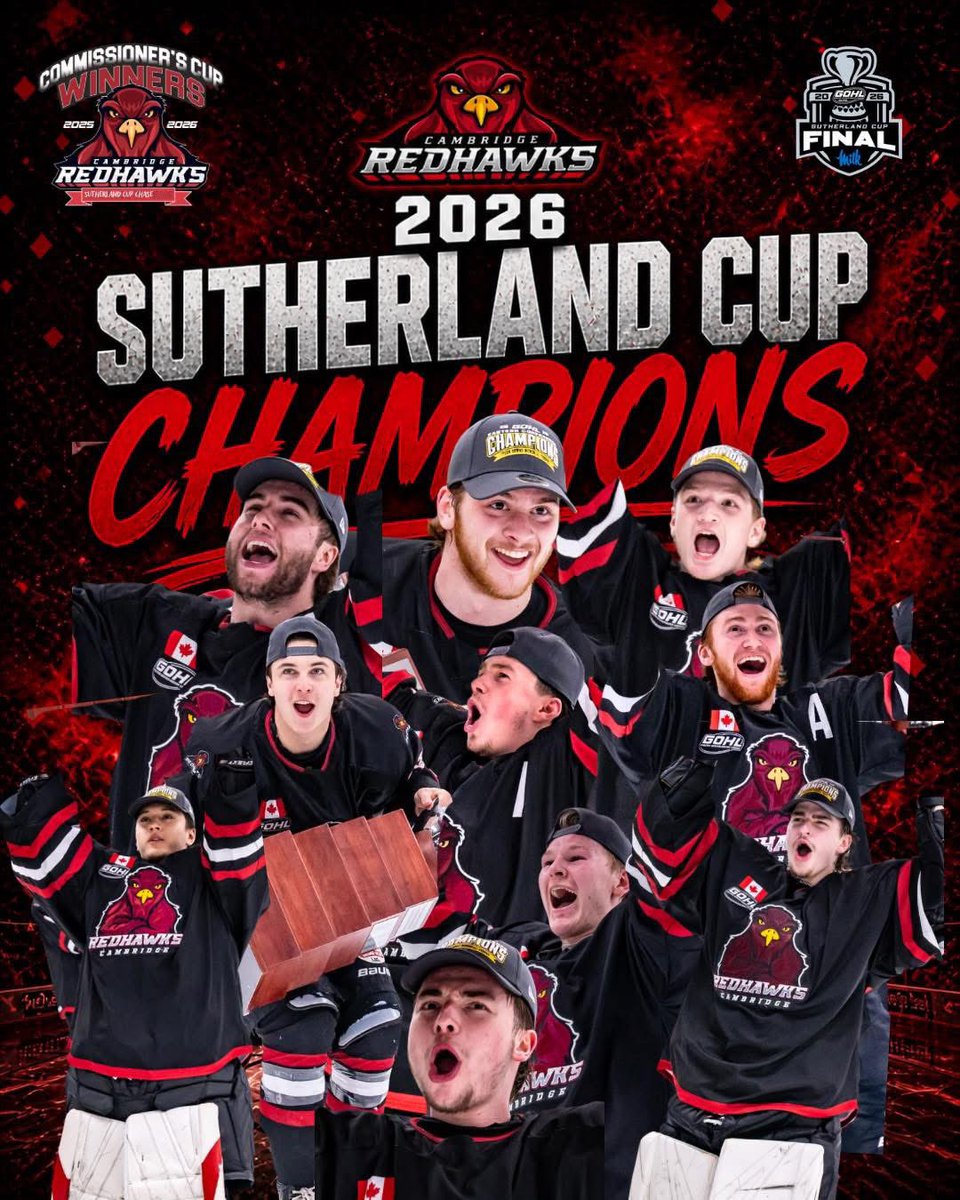 ConnieCodyMP's tweet image. Congratulations to the Cambridge RedHawks on winning the Sutherland Cup. An incredible season and a championship that reflects the hard work and dedication of the entire team.

Thank you to the players, coaches, staff, and families who make this team such an important part of our
