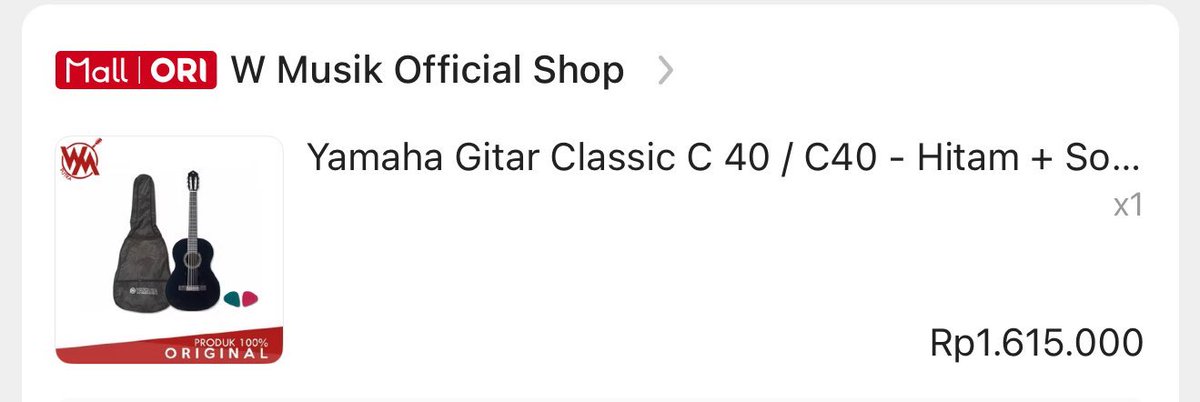 aalegracious's tweet photo. wts / want to sell
gitar classic yamaha C40 full set with box.
baru beli kurleb 6 bulan, alasan jual karena jarang bgt dimainin. niatnya buat belajar tapi emang gak bakat ajee ☺️

harga: 900k
dom jakarta dan sekitarnya pls yang masih accessible buat gue kirim via gosend https://t.co/Km3WneA0hB