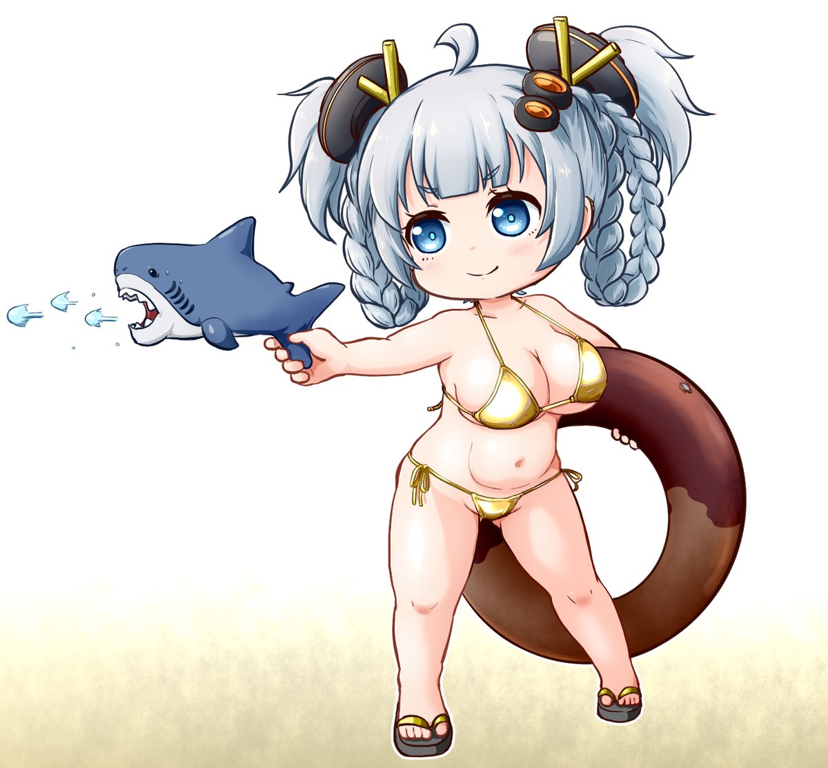 紲星あかり 「ゴールデンビキニウィークあかりちゃん」|sakana サカナさんのイラスト