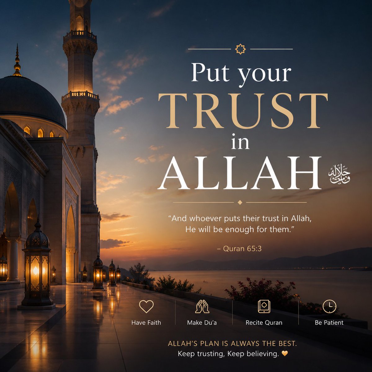 SoulSoftEsha's tweet image. Trust Allah in every situation. His timing is perfect, His plan is best. 🤍✨ #IslamicReminder #TrustAllah #Faith #Quran