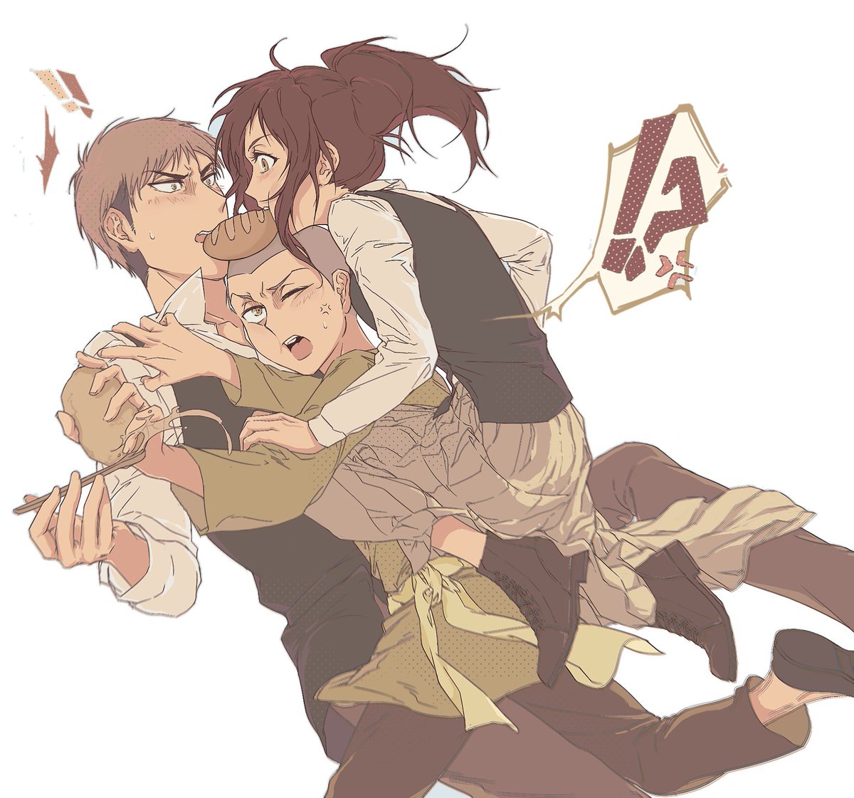 kryiecupcake's tweet image. #aot  #ジャンコニサシャ
猫咪扑食😻🥖