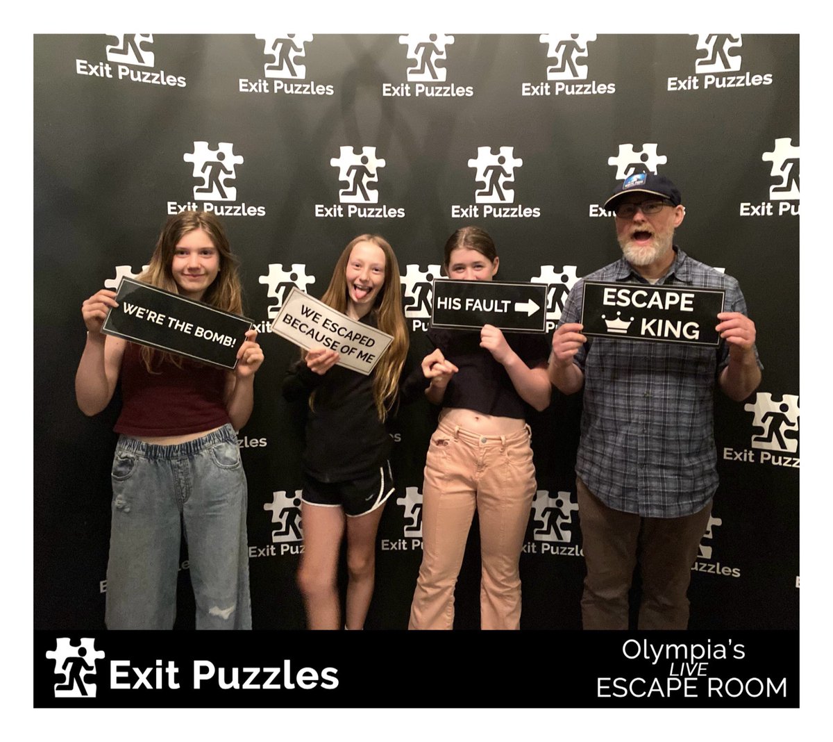 ExitPuzzles's tweet image. Escaped The ‘Young Adult’ version of our Escape Room with just 22 seconds remaining.  

Amazing job everyone! That was super close 😜

ExitPuzzles.com - Olympia Escape Room 

#EscapeRoom #EscapeRooms #Olympia #WashingtonState