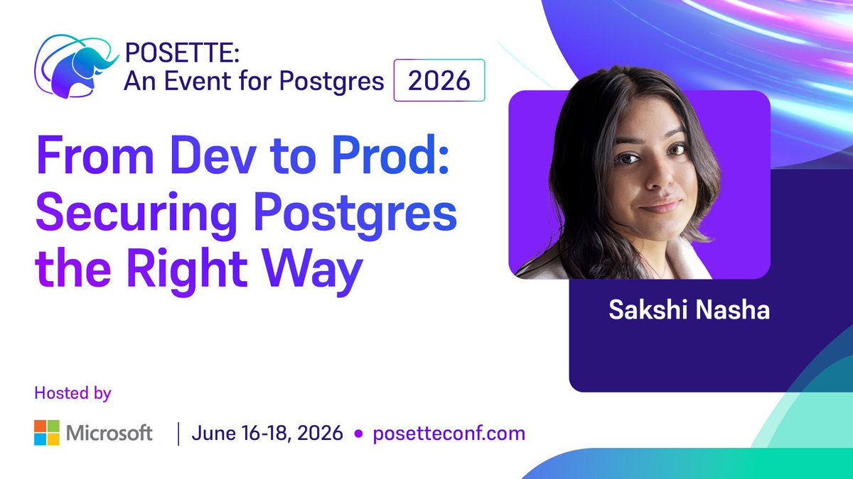 POSETTE: An Event for Postgres 🌟 🎥 #PosetteConf tweet media