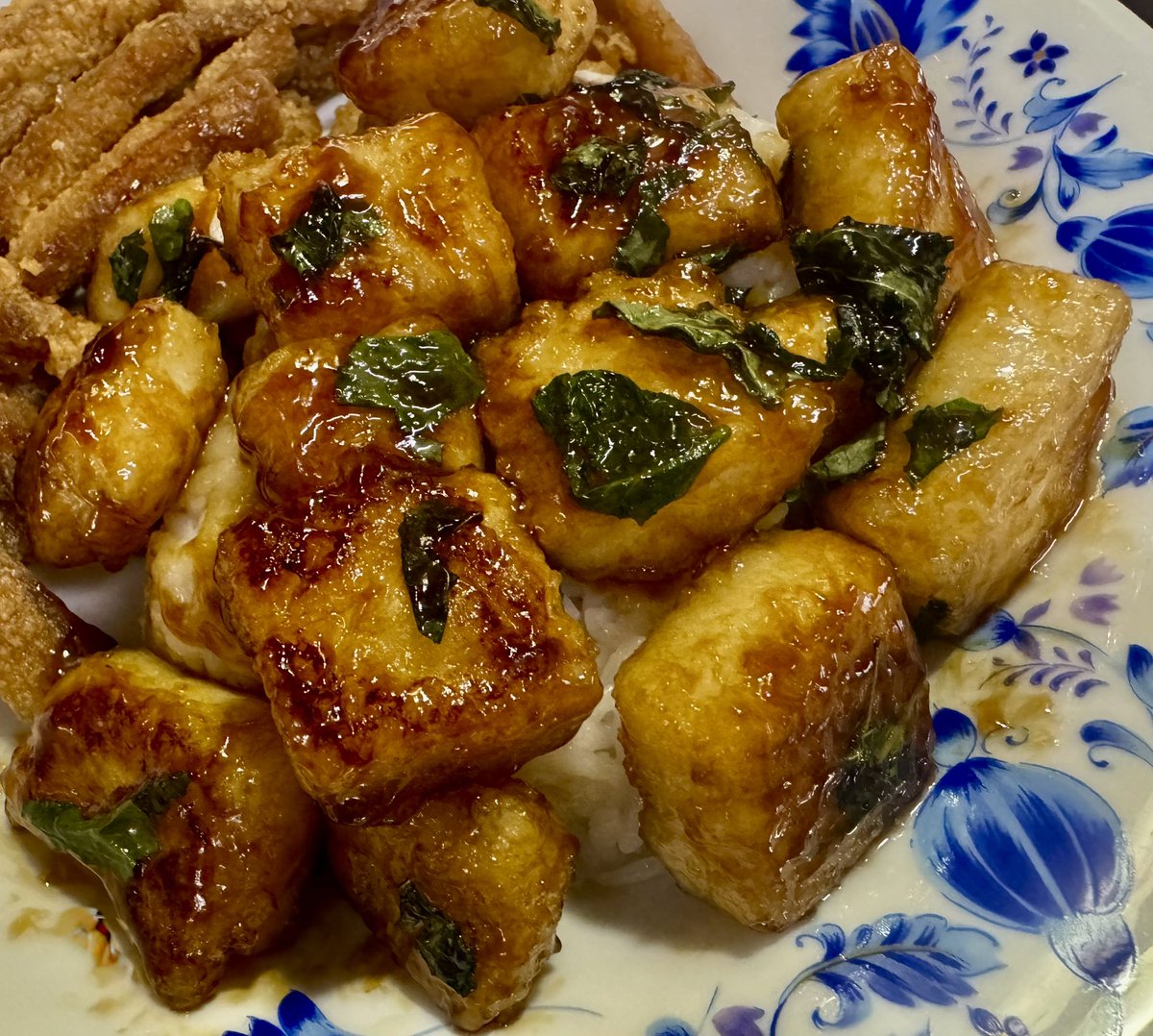 みんなの食べたい物を
総合したら
茶色の世界🤣🤣🤣

イカと大葉の甘辛丼♪
牛蒡の唐揚げ♪

召しあがれ😋💕笑