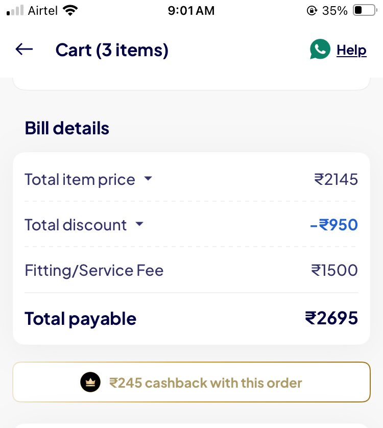 INFirstAlways's tweet image. @Lenskart_com loot; charging ₹1500 fitting charges; lenses charging ₹1500 fitting charge for ₹950 lenses; Why are all these startups hell bent on fooling #startupindia @PiyushGoyal @JoshiPralhad