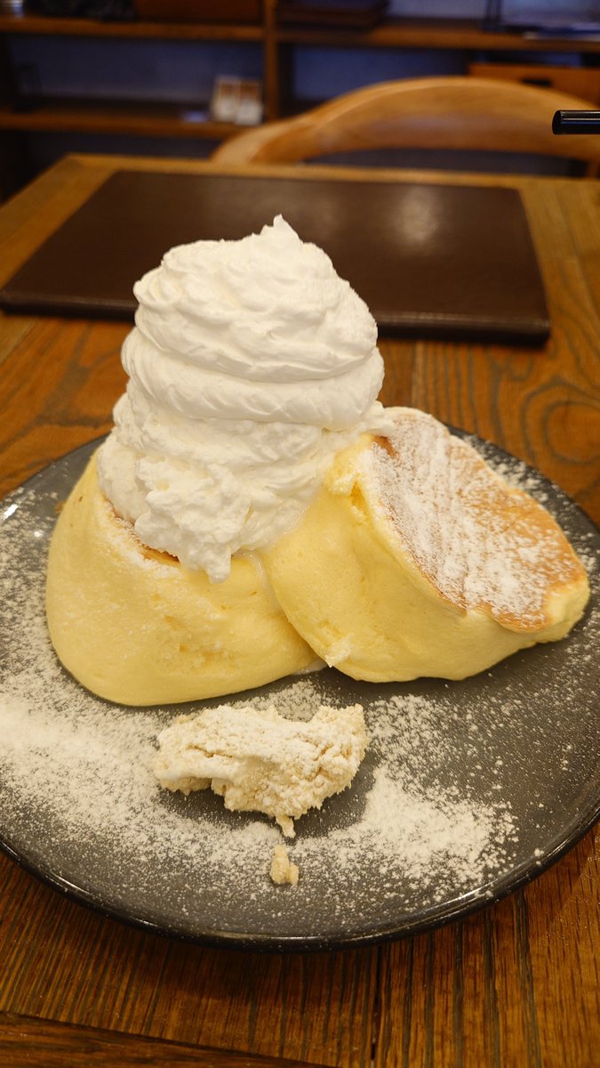Holybell8615's tweet image. 諫早市、EDWさんでパンケーキです。
#諫早市
#カフェ
#パンケーキ