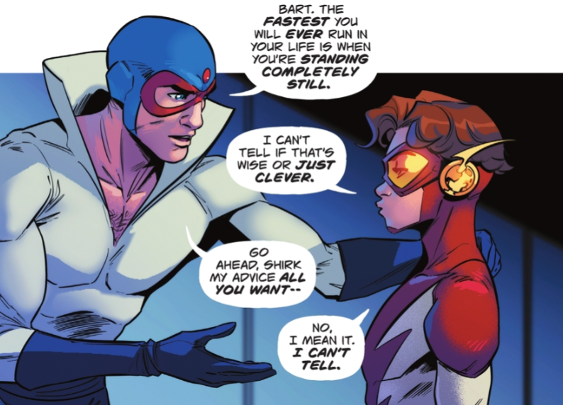 VirgoBlade's tweet image. Bart Allen and Max Mercury's bond is very important. People often find Bart's impulsiveness frustrating (Wally West), but Max's zen tutelage makes him the perfect mentor who can get through to him.
#TheFlash