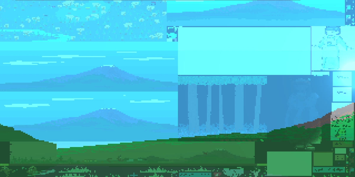 rickard256's tweet photo. I have nothing to post for today because I got sucked into developing lighting and some other graphical features.
Here's some of the weird bugs I encountered during my coding struggles today!
A sprite dump and giant Mizuki.
#screenshotSaturday #gamedev https://t.co/Lk2T5H7rzF