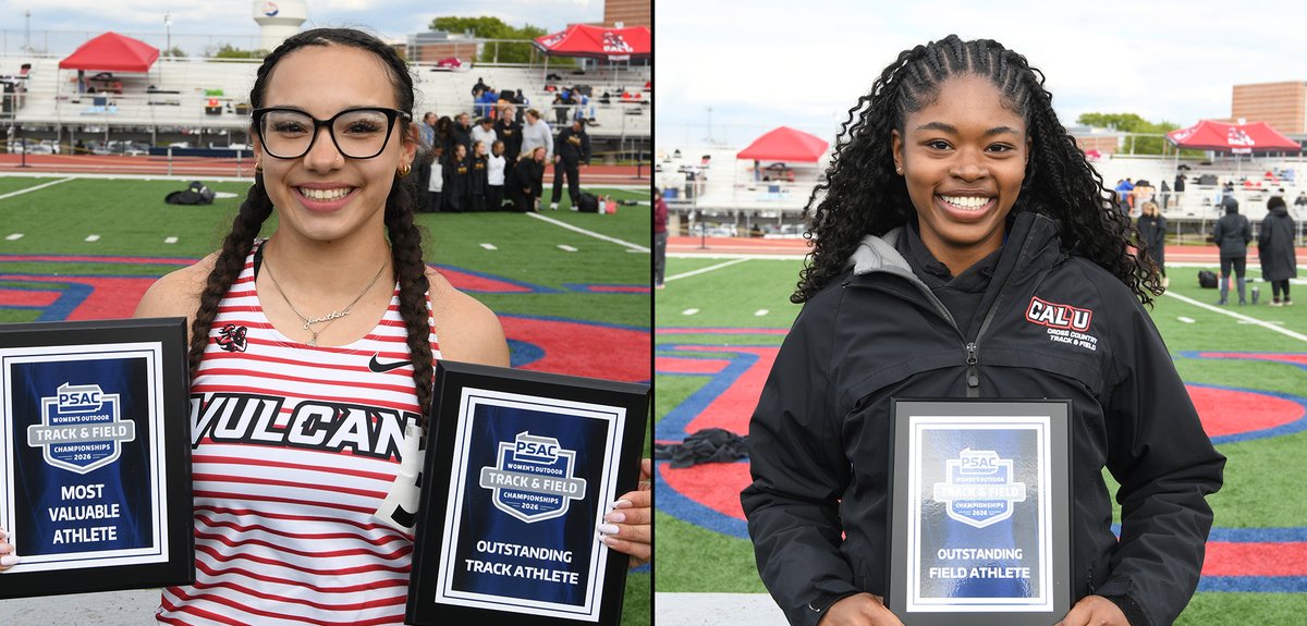 calvulcans's tweet photo. WT&amp;F: Loreena Manser earns two major awards after winning four titles, Alice Etienne receives major award following crown in triple jump | Vulcans finish third at PSAC Championships with highest point total in school history (seven league titles)

🔗 https://t.co/dNaMael9Ra https://t.co/M32NcgUjLs