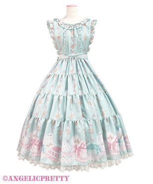 Angelic Pretty 夢見るTinyBearエプロン風ティアードスカート 商品詳細ページ