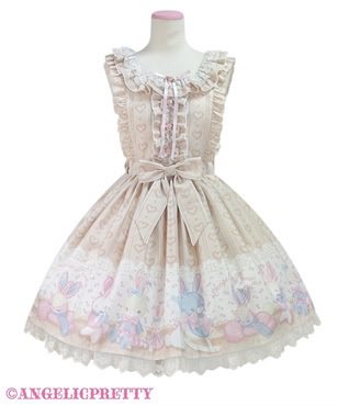 AngelicPretty☆夢見るTiny Bearエプロン風ティアードスカート 🎀お客様スナップ🎀 夢見るTiny Bearエプロン風ティアードスカートでご