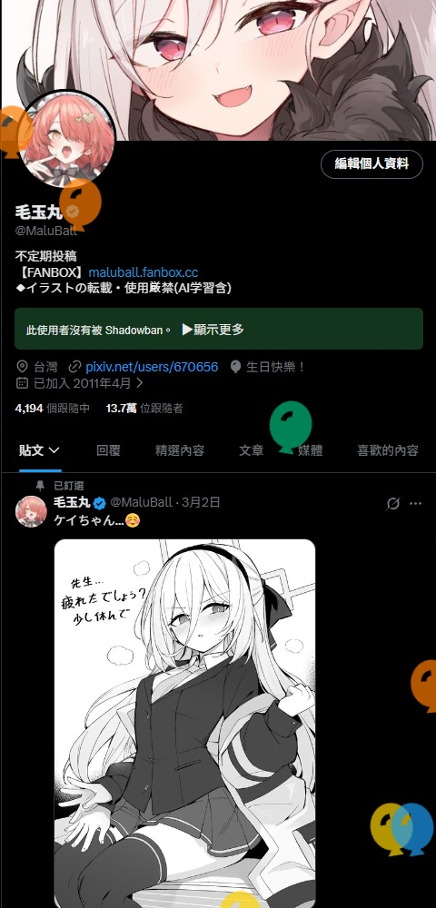 毛玉丸 tweet media