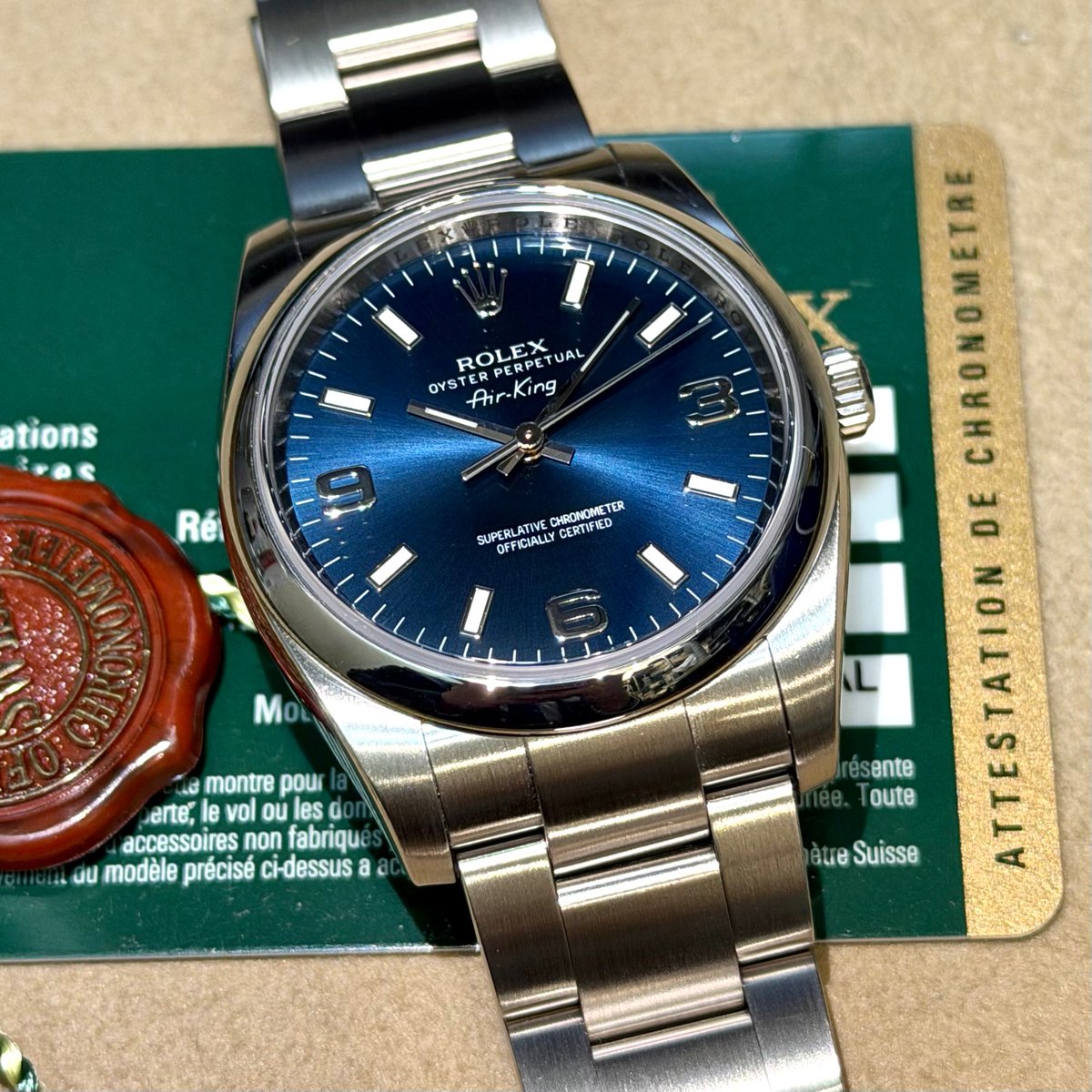 909_yokohama's tweet photo. ■エアキング
■Ref.114200
■ブルー369ダイヤル
■2011年製
■商品番号:267797
商品ページ→ https://t.co/NJXT21YN7p
インスタグラム→ https://t.co/CLfEND96Fs
#ロレックス #クォーク #エアキング #Ref114200 #rolex https://t.co/fsluJ8G2b6