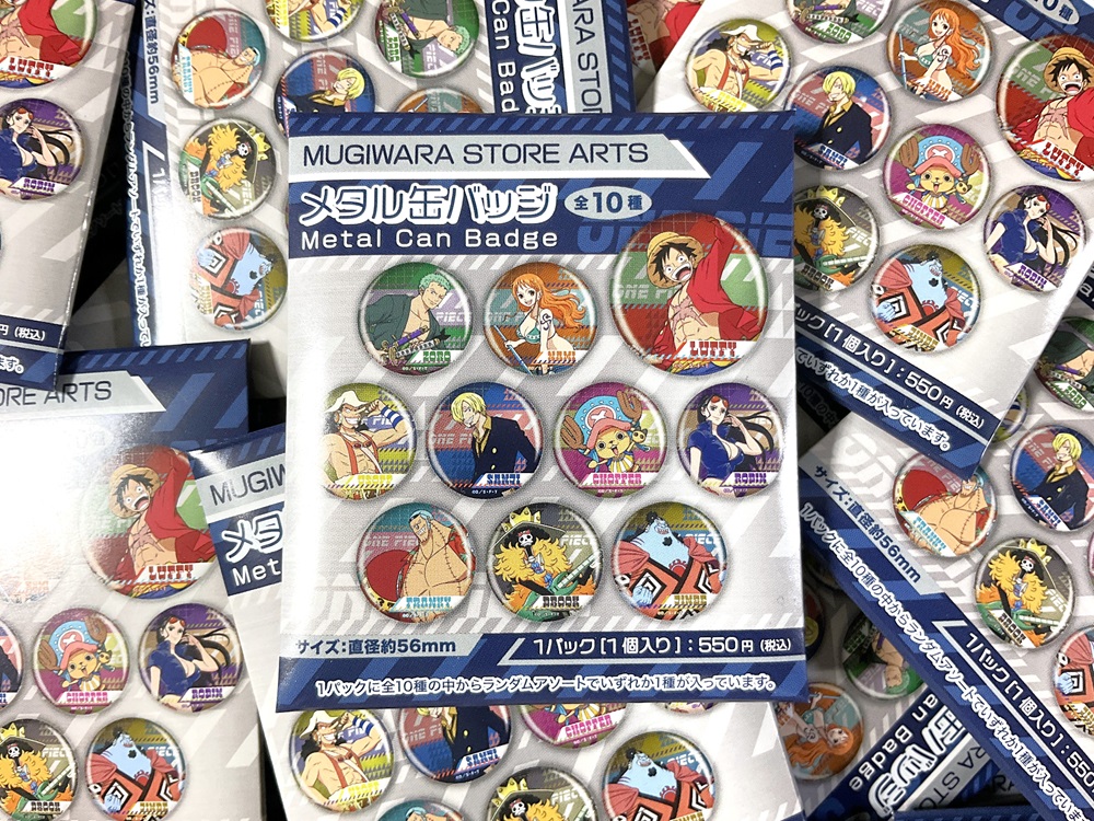 🔥おすすめ商品🔥 【MUGIWARA STORE ARTS】 メタル缶バッジ(全10種