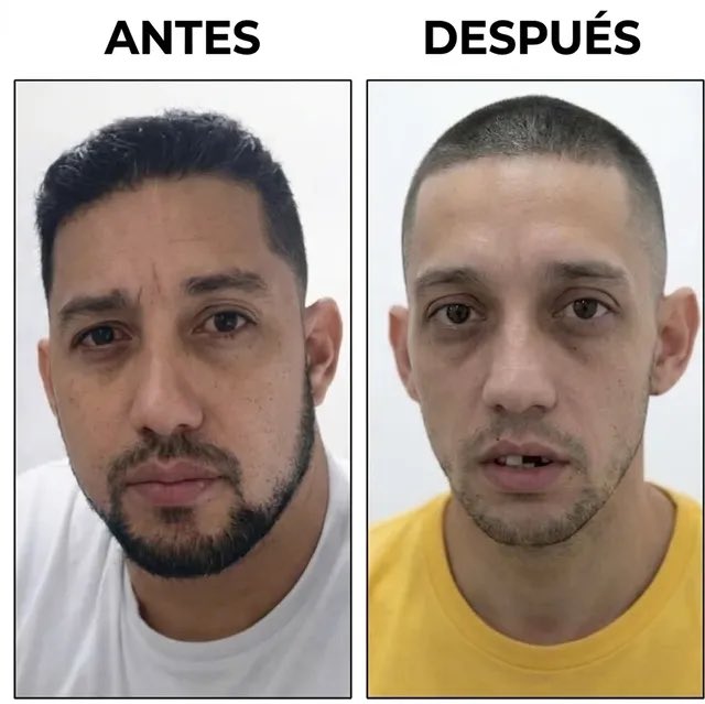 freddyzur's tweet image. 🚨 CRIMEN DE ESTADO EN VENEZUELA 🚨
Las imágenes del Sargento Wilmer Salinas Sánchez son el rostro de la tortura. Secuestrado en 2020, sentenciado sin derechos y hoy consumido por el hambre y el abandono en el Centro de Reclusión Guaicaipuro.
Lo que el régimen llama "justicia" es